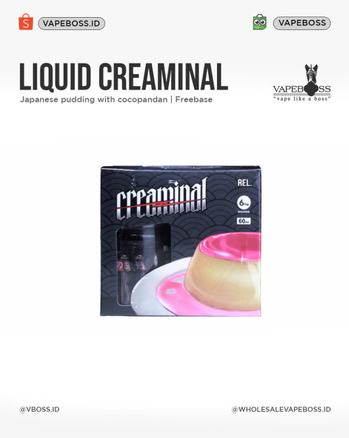 Creaminal Japanese Strawberry Pudding 60ml by Badass x Unwise