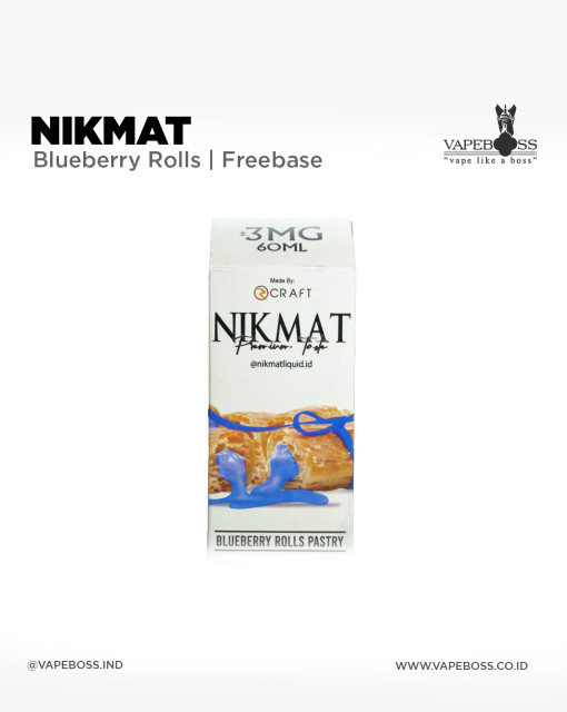 Nikmat Blueberry Rolls Pastry Rolls Cream 60ML by Rcraft X VapesAby