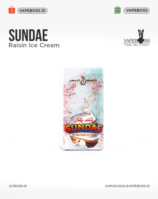 Jolly Along Sundae Raisin Ice Cream 60ml by Emkay Brewer | Liquid Freebase