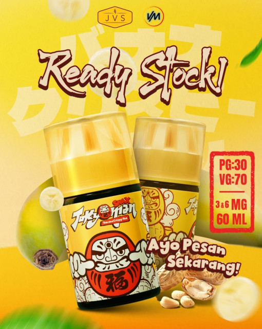 Tokyoman Snax Banana Crispy Nut 60ml by JVS Labz x Vapormania