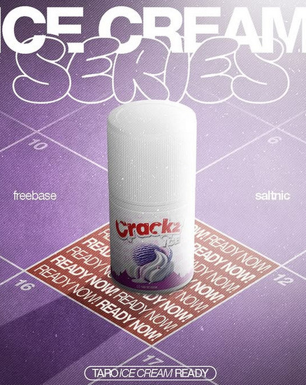 Tetra Crackz Ice V6 Taro Ice Cream 60ml by Tetra x Vape On | Liquid Freebase