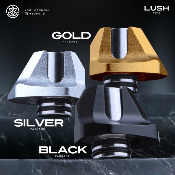 gambar Lush Tip warna gold, silver, black