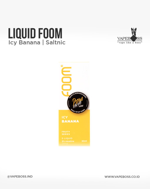 Foom Icy Banana Pisang Rakyat Salt Nic by Bimopd x Foom x Flooid | Liquid Saltnic