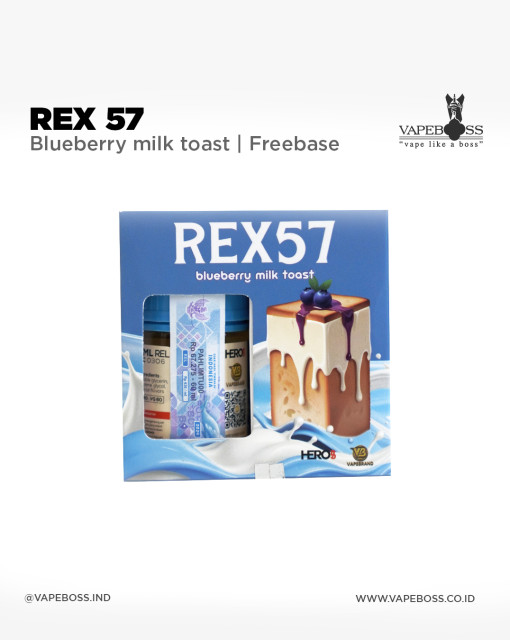 Rex 57 Blueberry Milk Toast 60ml by Hero57 x Vape Brand | Liquid Freebase
