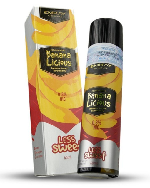 Banana Licious Less Sweet 60ml by Emkay | Liquid Freebase