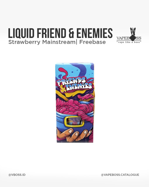 Friends And Enemies Strawberry Mainstream 60ml by Dukun Vape X RAW Brewery