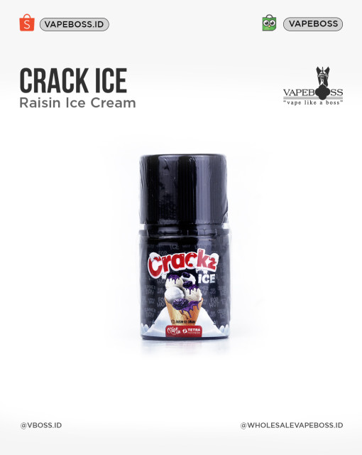 Crackz Ice V2 Raisin Ice Cream 60ml by Tetra Indonesia x Vape On