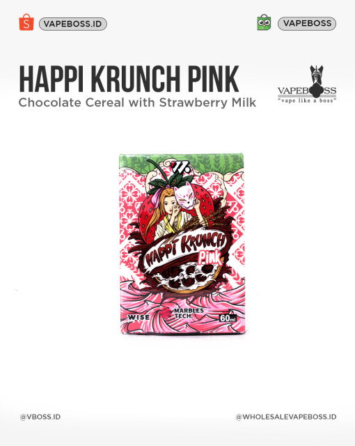 Happi Krunch V3 Chocolate Strawberry Milk by Wise Juice X Arif Farisan