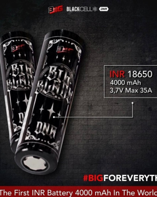 Battery Big Black 18650 DNA 4000mAh by Blackcell Battery x VTB Project x 3Big
